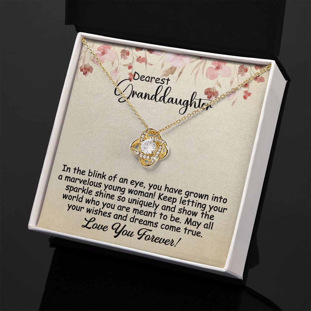 To My Granddaughter Necklace Gift - Marvelous young woman - Love Knot #e161 - Image 11