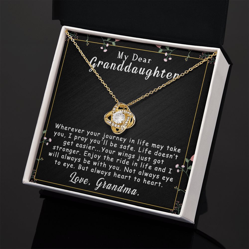 To My Granddaughter Necklace Gift - Always heart to heart - Love Knot #e163 - Image 13