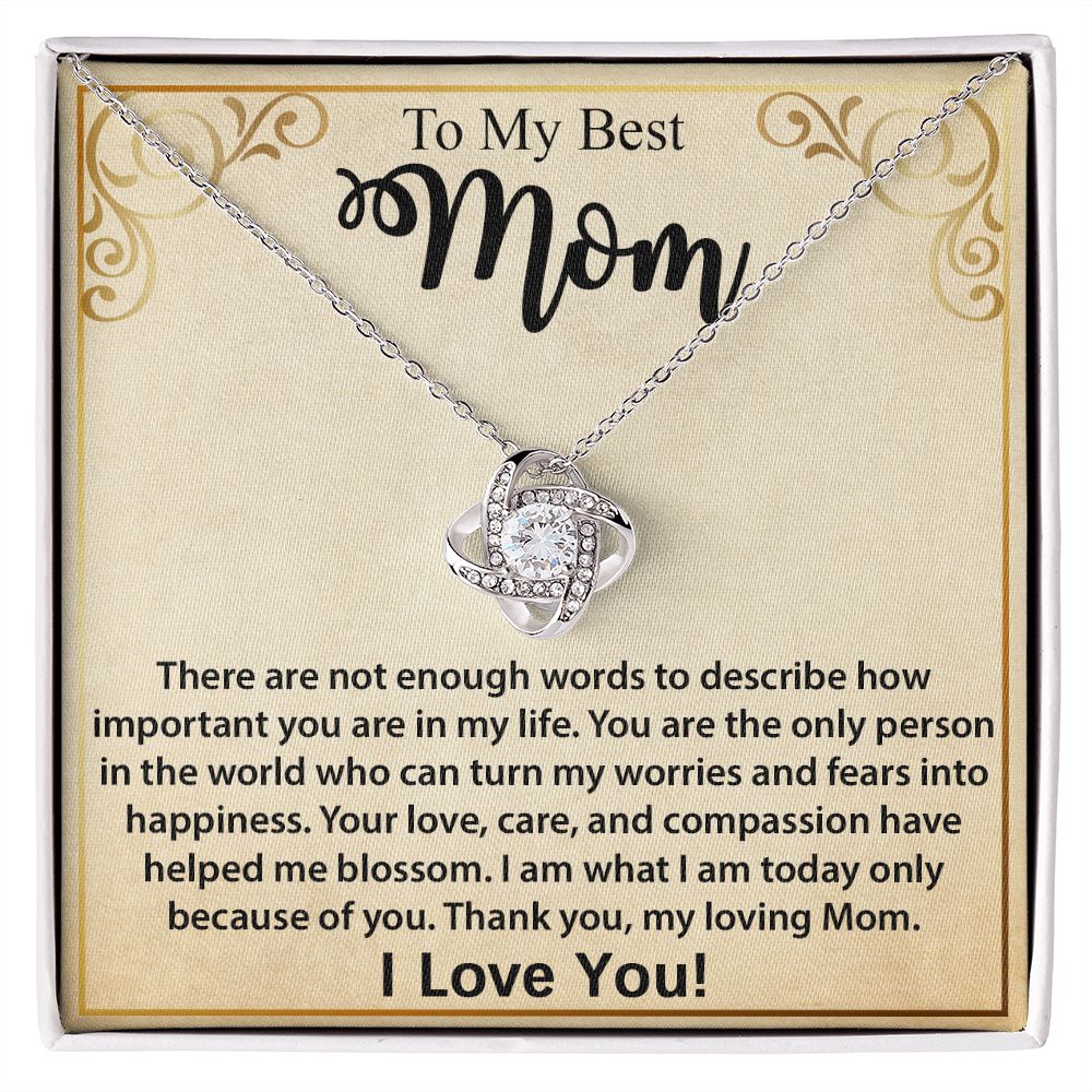 Love Knot Pendant - Personalized Message Card Jewelry - Jewelry Inns