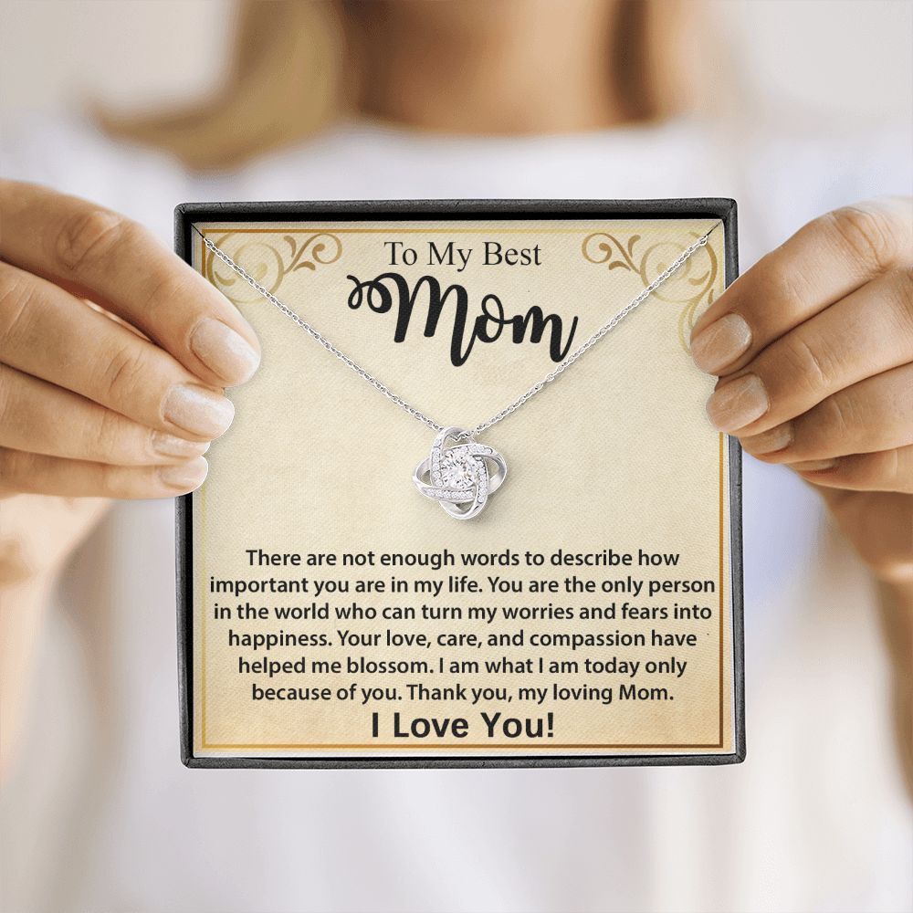 Love Knot Pendant - Personalized Message Card Jewelry - Jewelry Inns