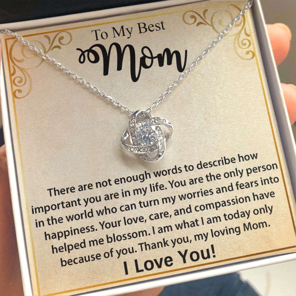 Love Knot Pendant - Personalized Message Card Jewelry - Jewelry Inns