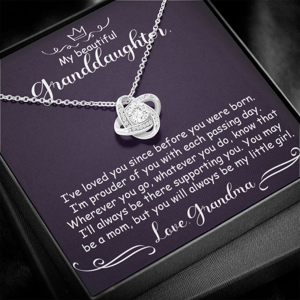 To My Granddaughter Necklace Gift - My little girl - Love Knot #e164 - Image 2