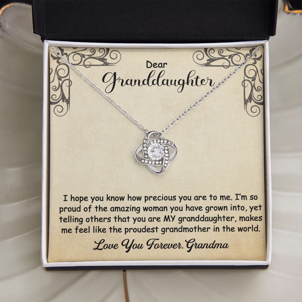 To My Granddaughter Necklace Gift - I hope you know - Love Knot #e160 - Image 5