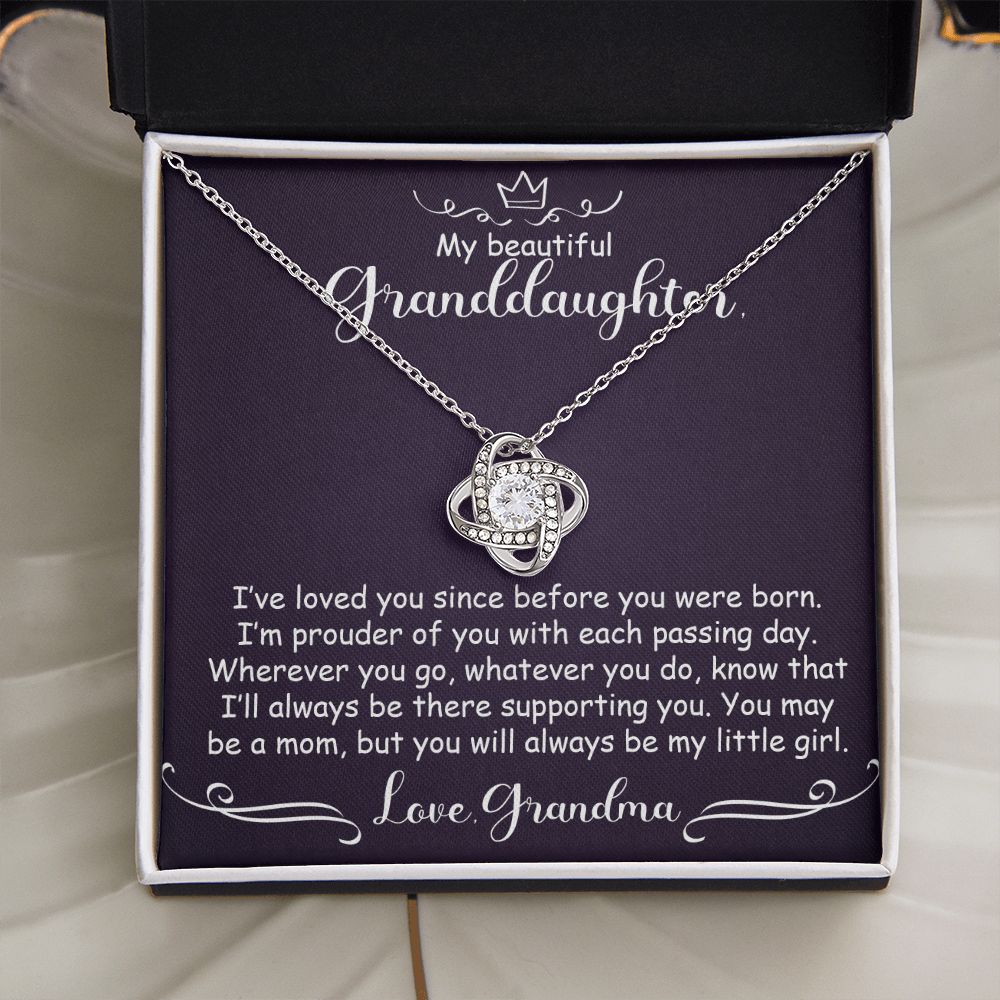 To My Granddaughter Necklace Gift - My little girl - Love Knot #e164 - Image 13