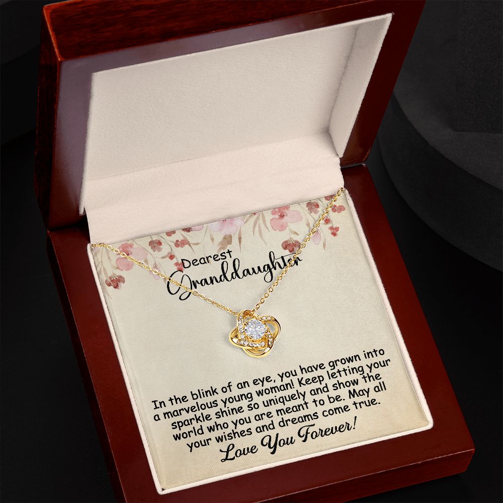 To My Granddaughter Necklace Gift - Marvelous young woman - Love Knot #e161 - Image 6