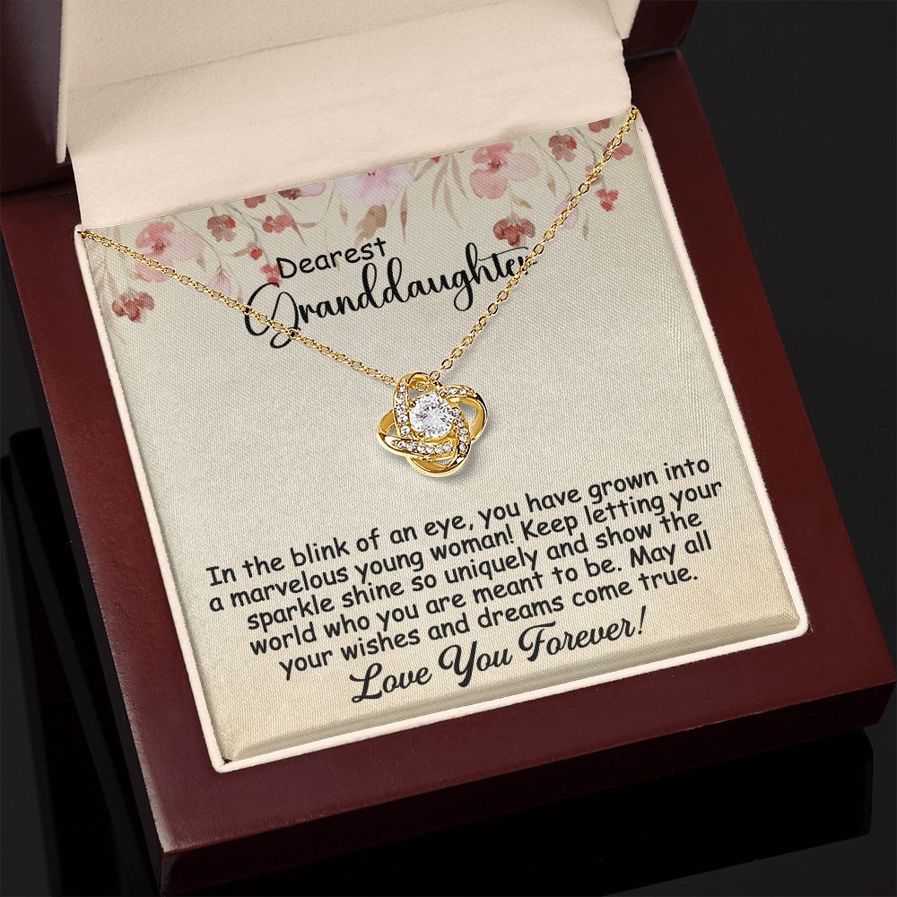 To My Granddaughter Necklace Gift - Marvelous young woman - Love Knot #e161 - Image 9