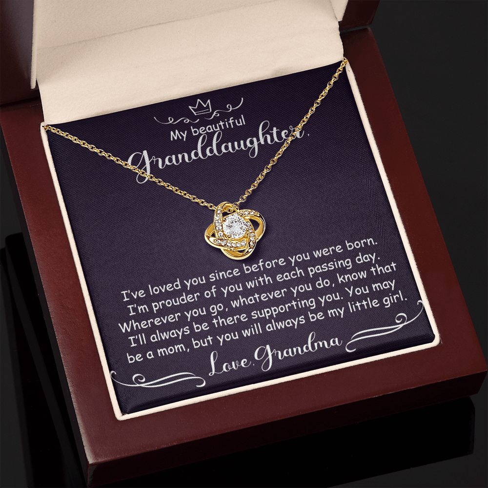 To My Granddaughter Necklace Gift - My little girl - Love Knot #e164 - Image 5