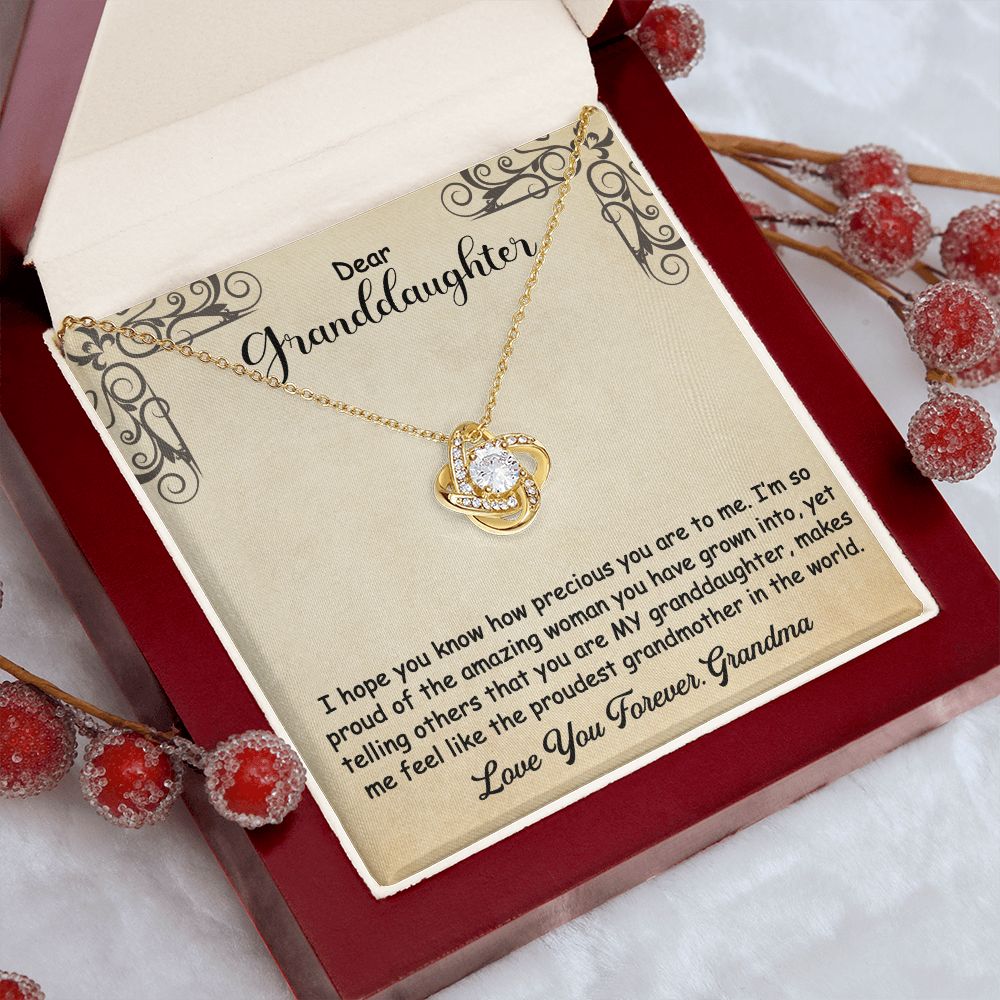 To My Granddaughter Necklace Gift - I hope you know - Love Knot #e160 - Image 12