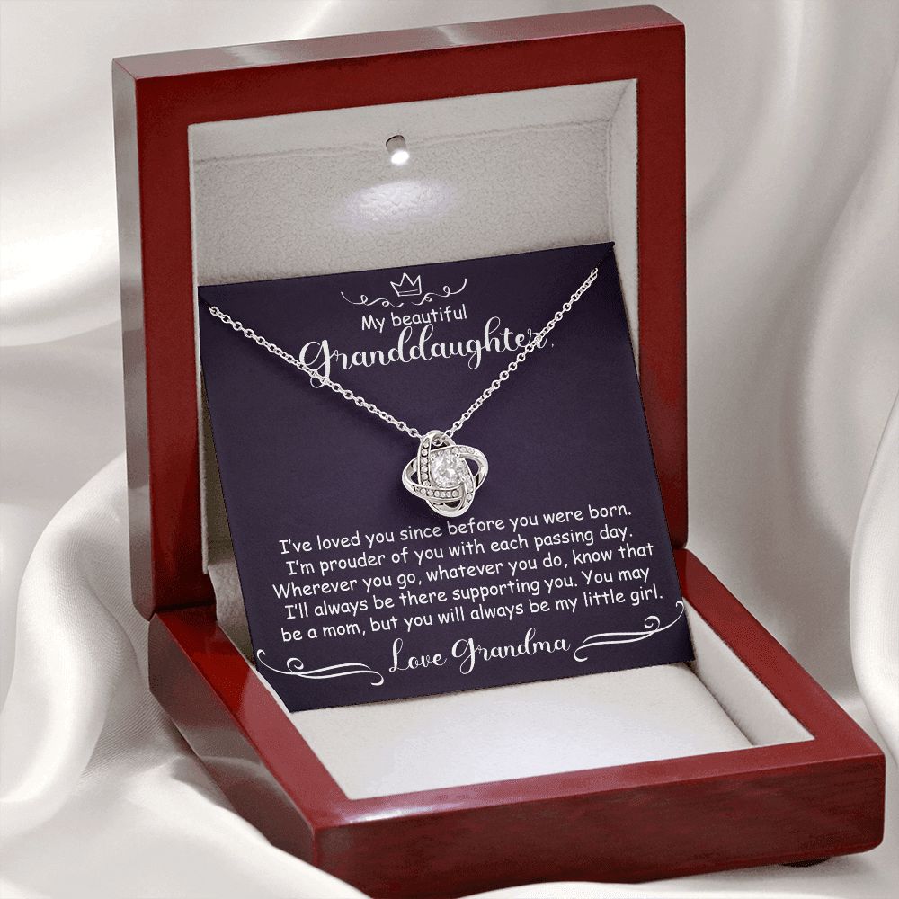 To My Granddaughter Necklace Gift - My little girl - Love Knot #e164 - Image 10