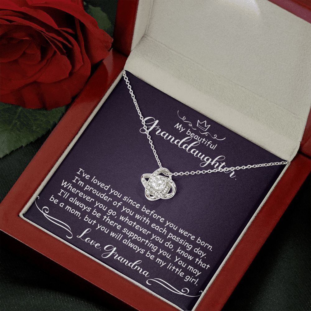 To My Granddaughter Necklace Gift - My little girl - Love Knot #e164 - Image 9