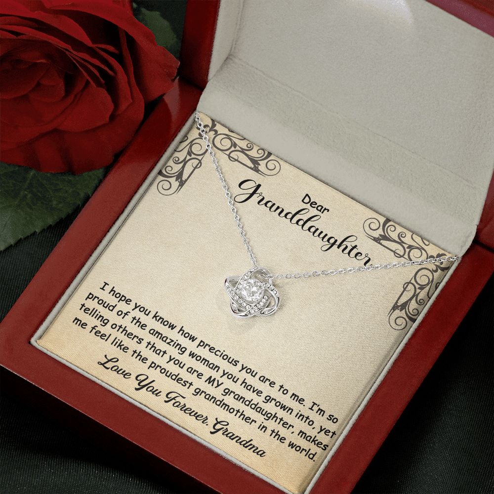 To My Granddaughter Necklace Gift - I hope you know - Love Knot #e160 - Image 9