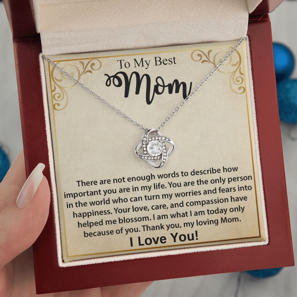 Love Knot Pendant - Personalized Message Card Jewelry - Jewelry Inns