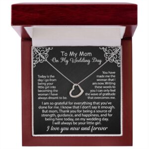 To My Mom Jewelry Gift Set On My Wedding Day - I am so grateful - Delicate Heart #e183