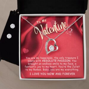 Best Gifts For Her - Valentines Day Gift Necklace - You are my happiness - Forever Love #e225