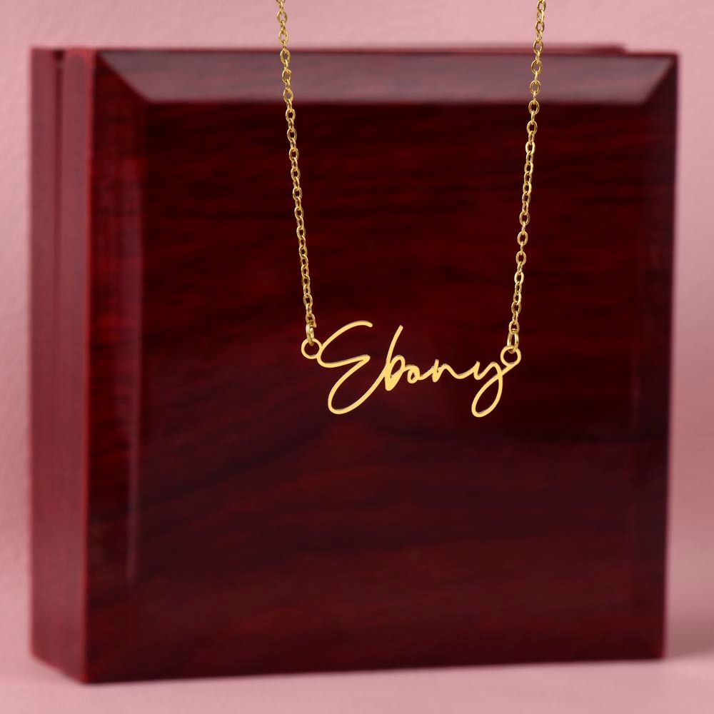 Necklace For Mom: To An Amazing Mother Gift - Signature Style Name Necklace #e244 - Image 14