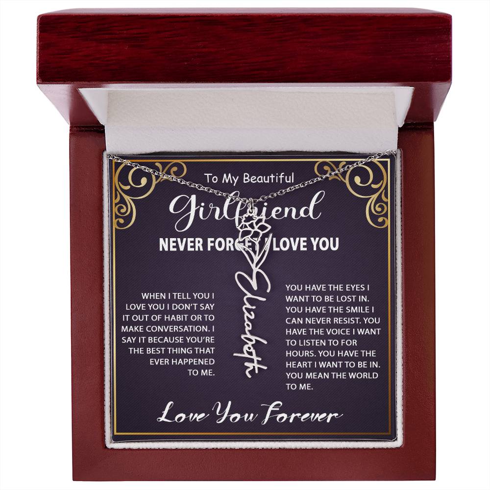 Personalized Name Necklace - Flower Name Necklace - Jewelry Inns