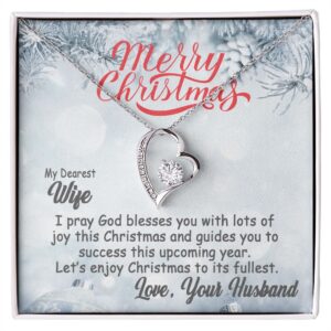 Personalized To My Wife Forever Love Necklace From Husband- Merry Christmas #e200