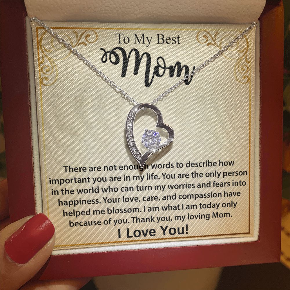 The Best Mother's Day Gift Ideas: To My Mom Necklace, Mother's Day Birthday, Christmas Gift Ideas From Daughter & Son, Poem Message Card Forever Love Pendant Jewelry Present For Her. Show your love to your mom now.