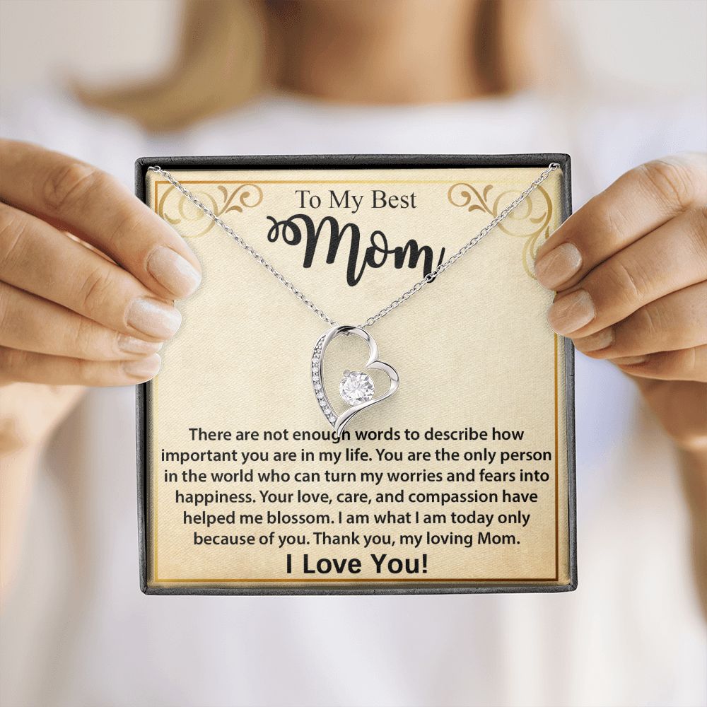 The Best Mother's Day Gift Ideas: To My Mom Necklace, Mother's Day Birthday, Christmas Gift Ideas From Daughter & Son, Poem Message Card Forever Love Pendant Jewelry Present For Her. Show your love to your mom now.