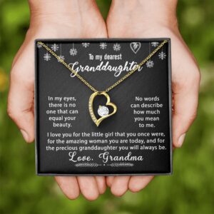 To My Granddaughter Necklace Gift - In my eyes - Forever Love #e169