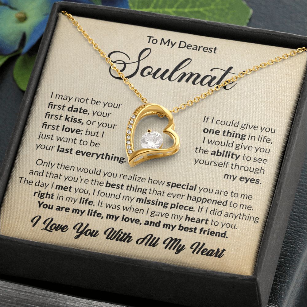 Soulmate Pendant Necklace Gift For Wife Girlfriend Valentine's Day Birthday Anniversary Love Quote Message Card Forever Love Jewelry For Her #e231 - Image 6