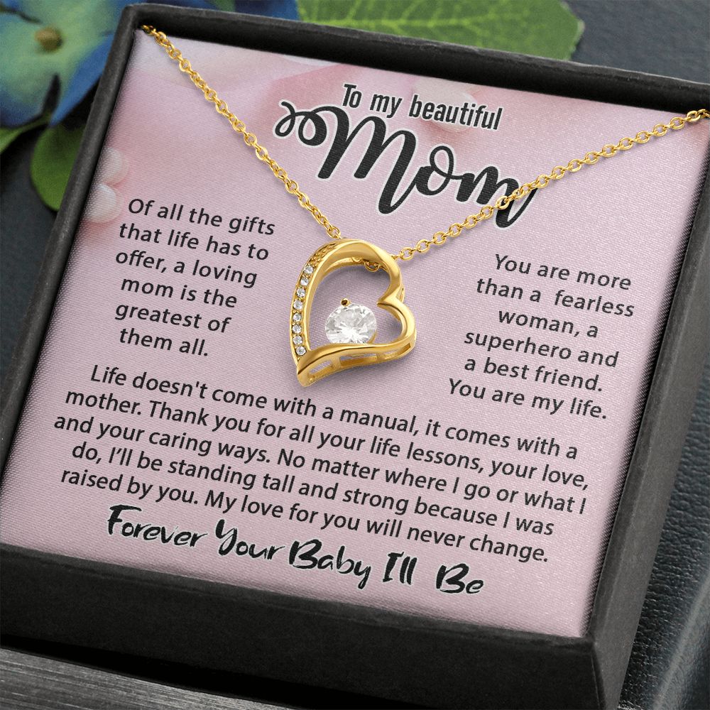 To My Mom Necklace, Mom Birthday Gift From Daughter & Son, Mother's Day Ideas Love Quote Message Card Forever Love Jewelry For Her #e232 - Image 8