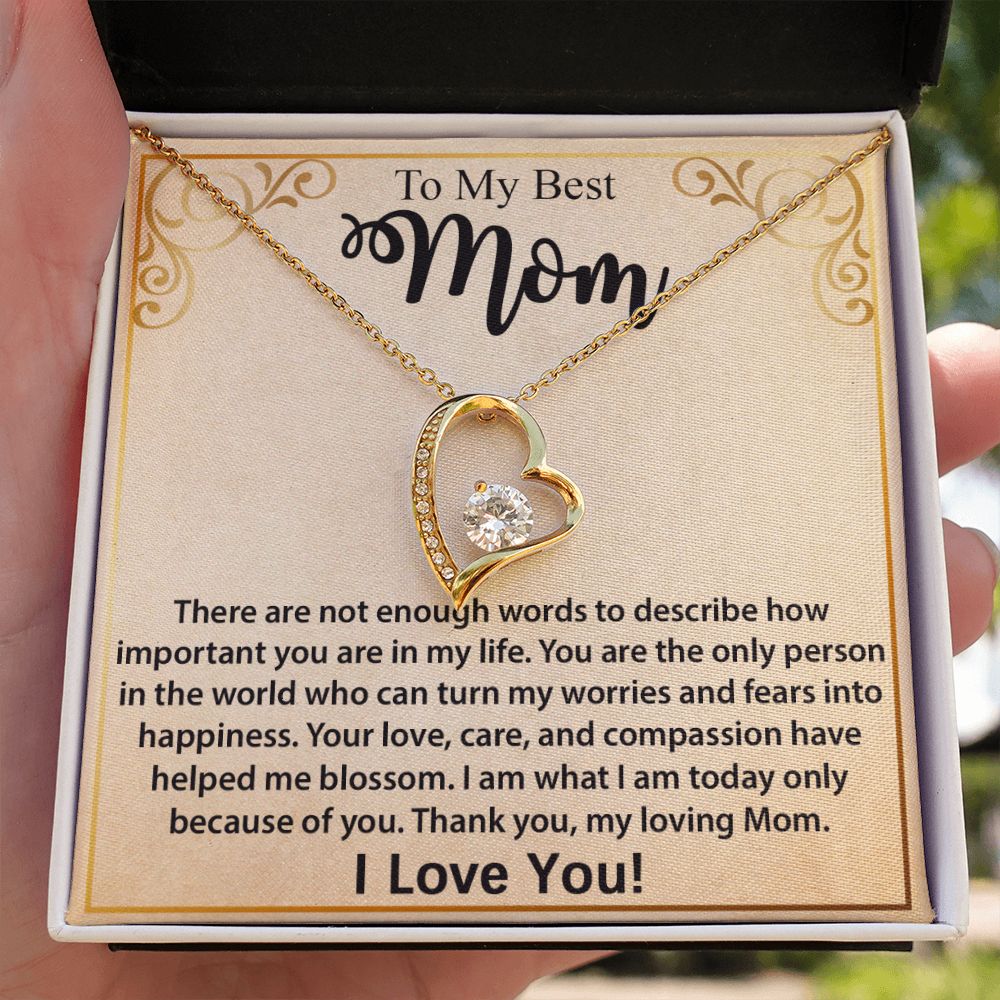 The Best Mother's Day Gift Ideas: To My Mom Necklace, Mother's Day Birthday, Christmas Gift Ideas From Daughter & Son, Poem Message Card Forever Love Pendant Jewelry Present For Her. Show your love to your mom now.