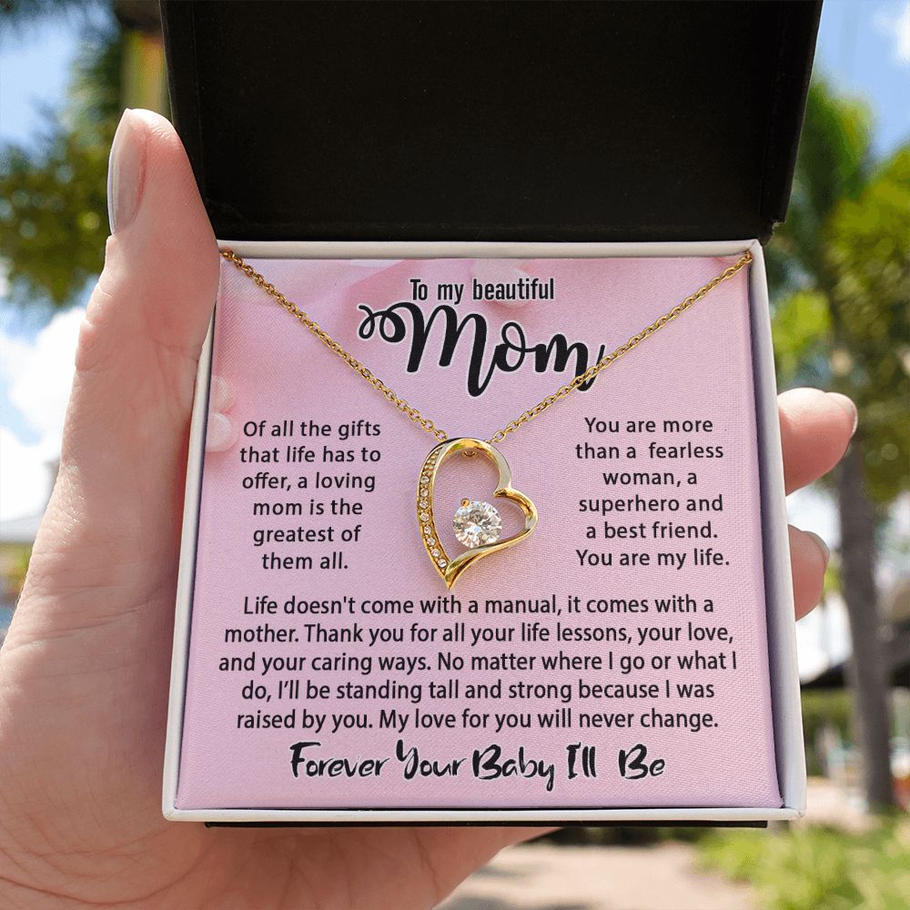To My Mom Necklace, Mom Birthday Gift From Daughter & Son, Mother's Day Ideas Love Quote Message Card Forever Love Jewelry For Her #e232 - Image 9