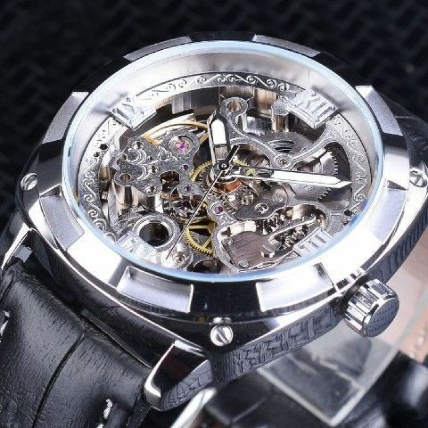 Mens Watches - Classic Mechanical Transparent Watch Gift, Waterproof #e284 - Image 8
