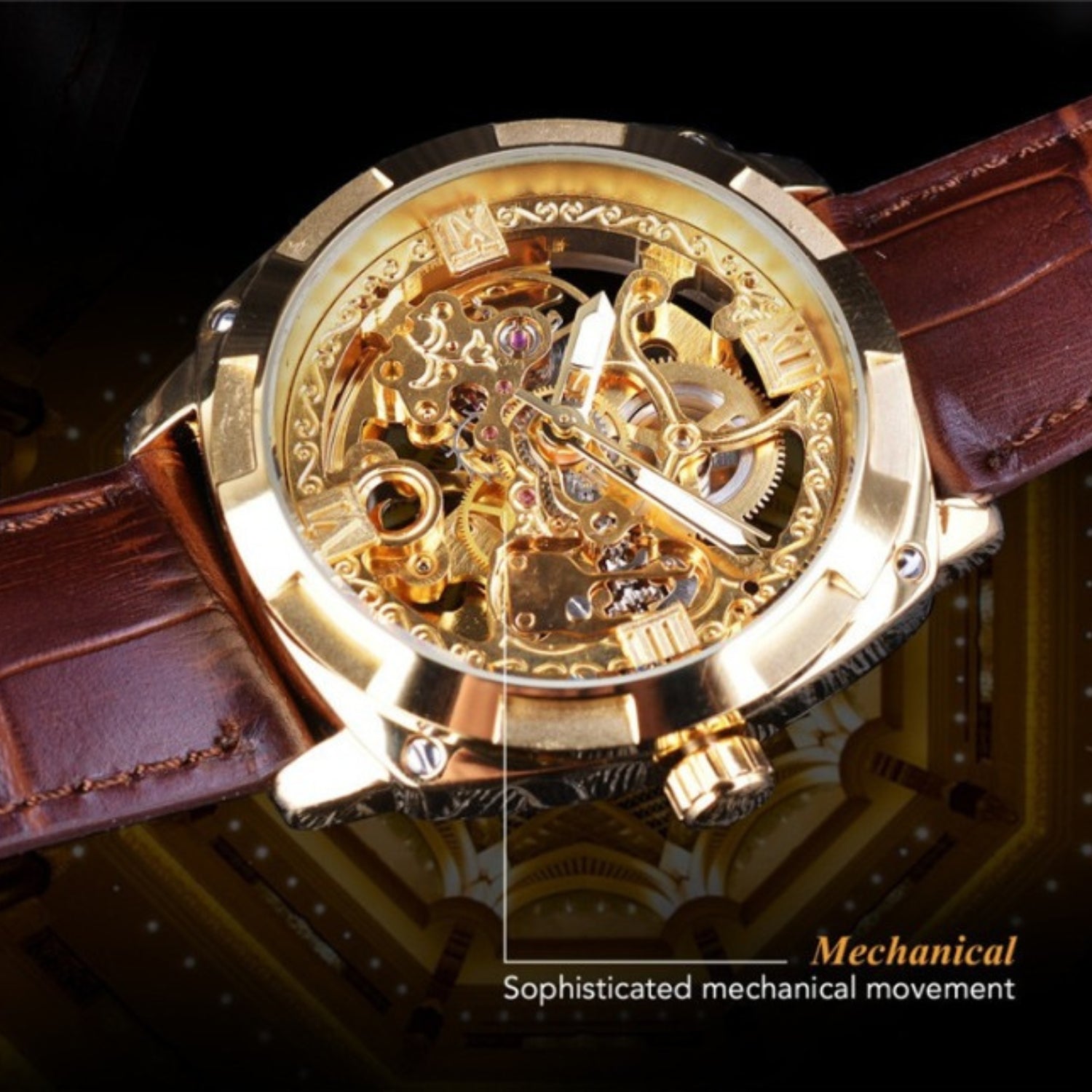 Mens Watches - Classic Mechanical Transparent Watch Gift, Waterproof #e284 - Image 4