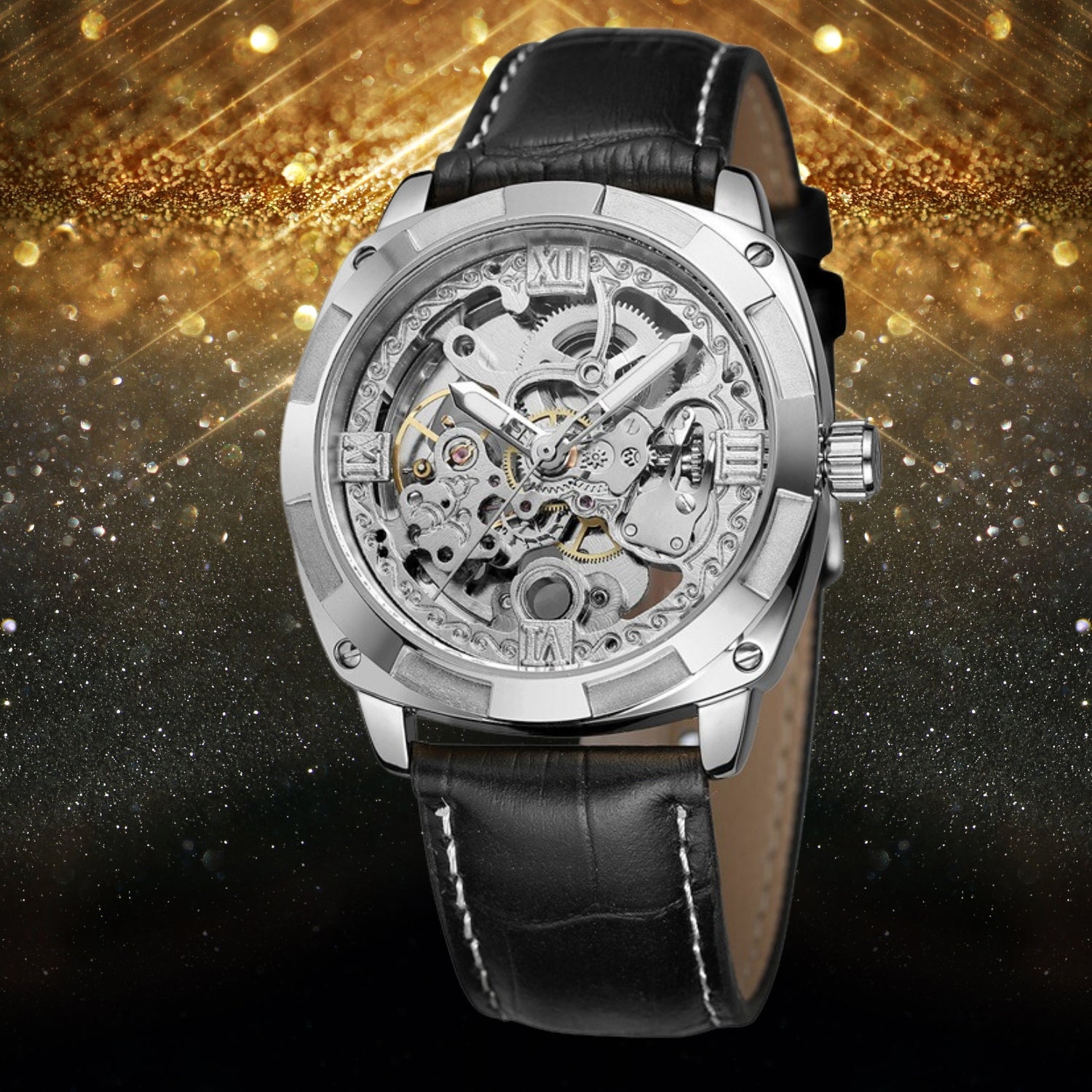 Mens Watches - Classic Mechanical Transparent Watch Gift, Waterproof #e284 - Image 9