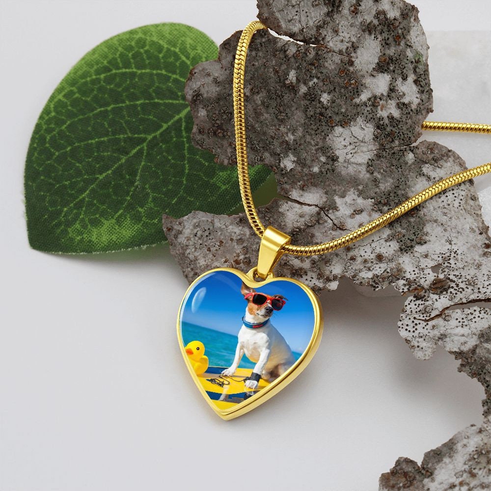 Personalized Dog Mom Engraving Necklace - Luxury Heart Necklace #e51 - Image 6