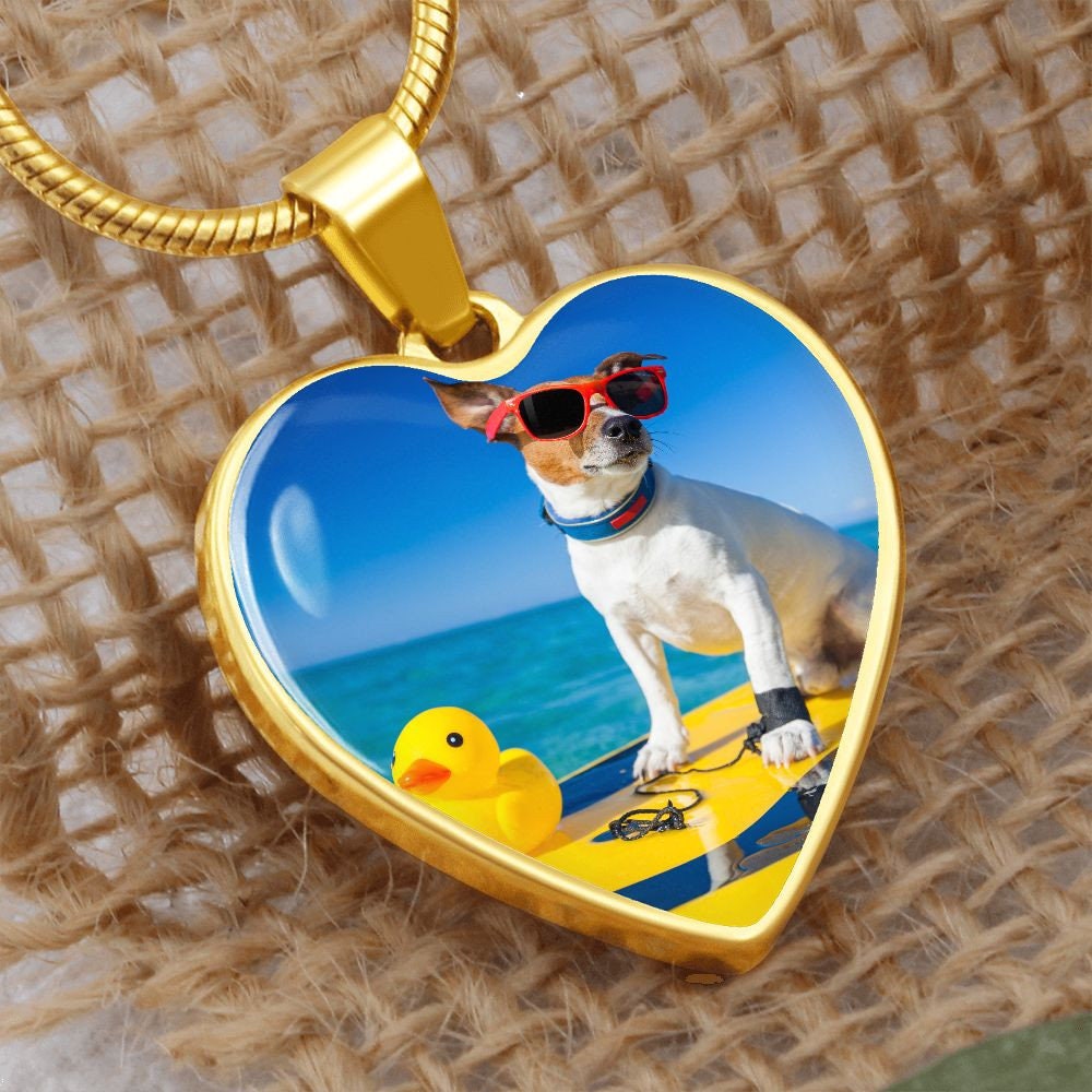 Personalized Dog Mom Engraving Necklace - Luxury Heart Necklace #e51 - Image 3