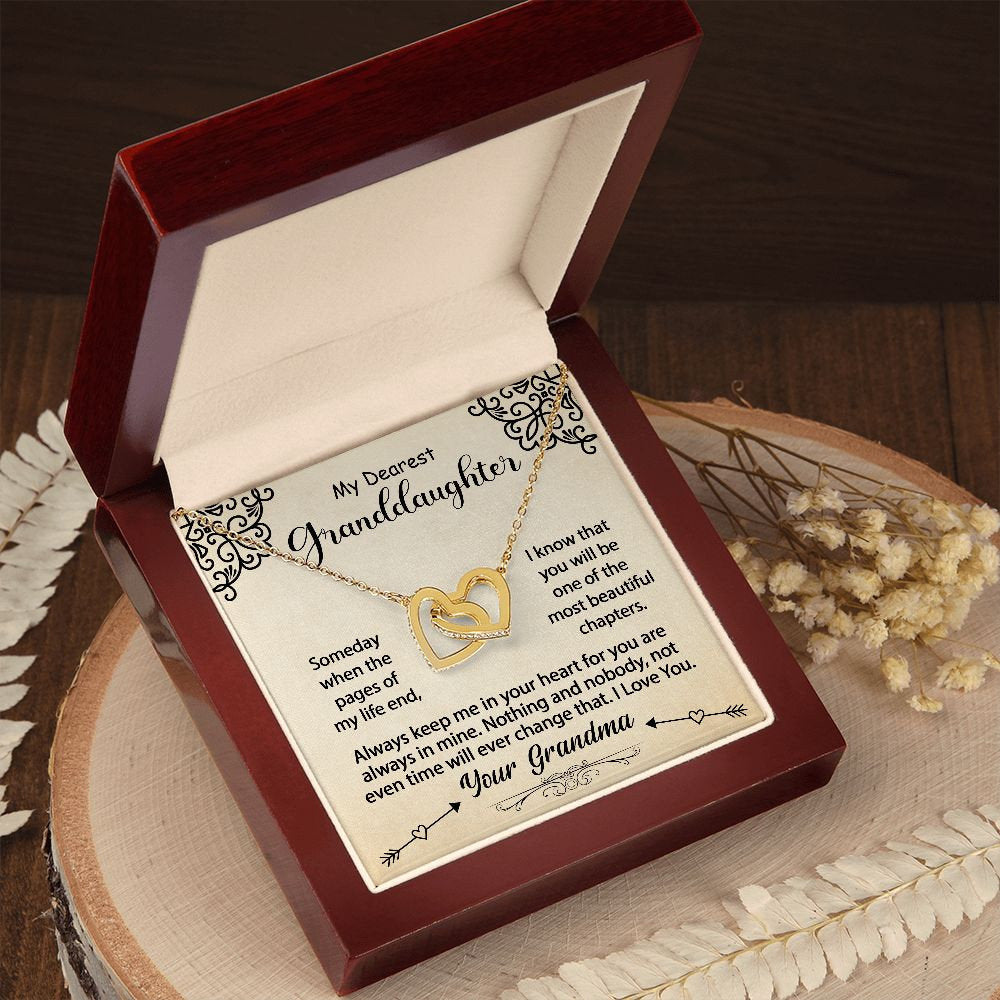 To My Granddaughter Gift Necklace From Grandmother, Graduation Birthday Gift To Granddaughter From Grandma, Inspirational Message Card Necklace #e62 - Image 10