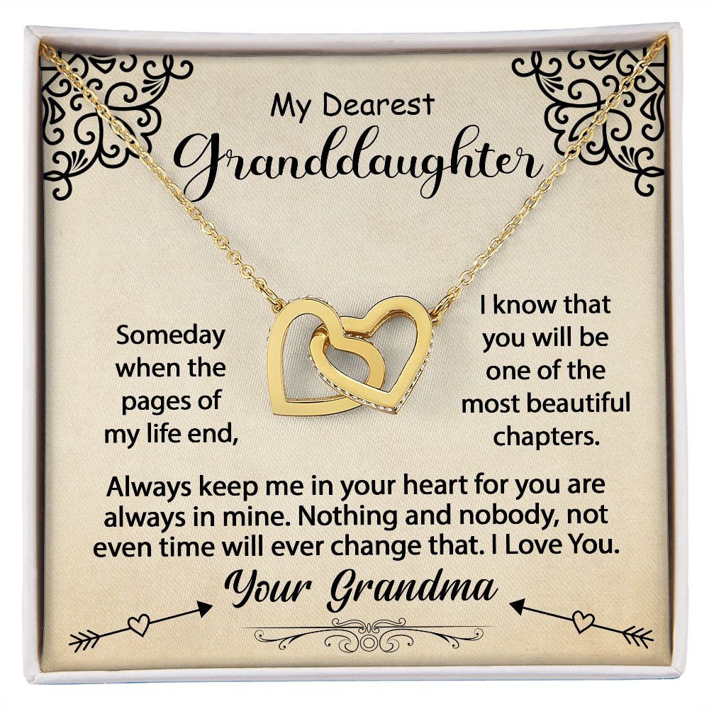 To My Granddaughter Gift Necklace From Grandmother, Graduation Birthday Gift To Granddaughter From Grandma, Inspirational Message Card Necklace #e62 - Image 7