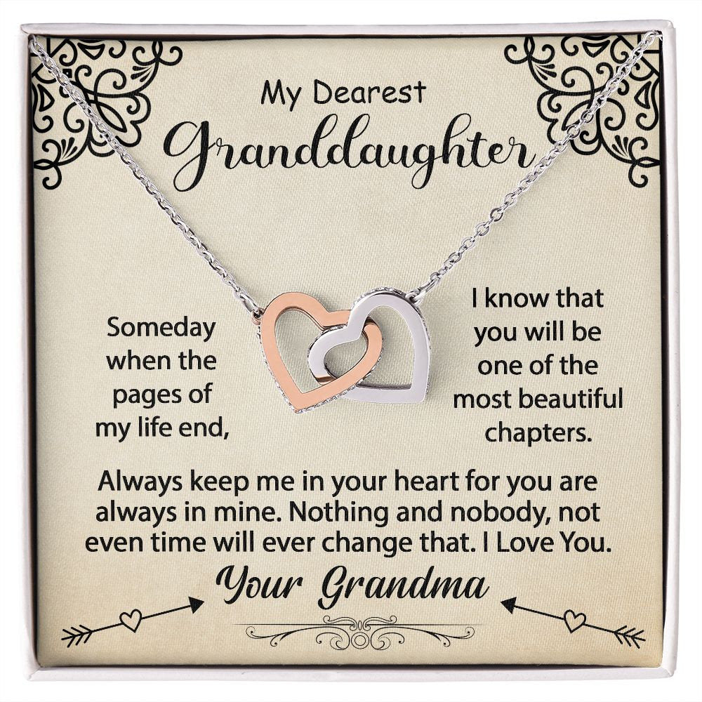 To My Granddaughter Gift Necklace From Grandmother, Graduation Birthday Gift To Granddaughter From Grandma, Inspirational Message Card Necklace #e62 - Image 5